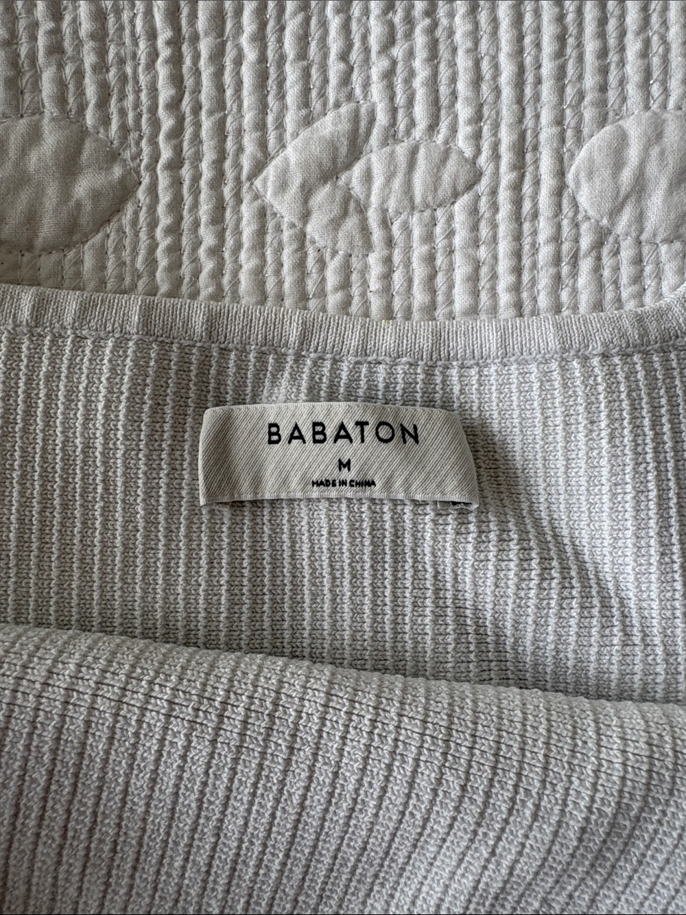 Babaton Ivory Ribbed Square-Neck Crop Top - Picture 2 of 3